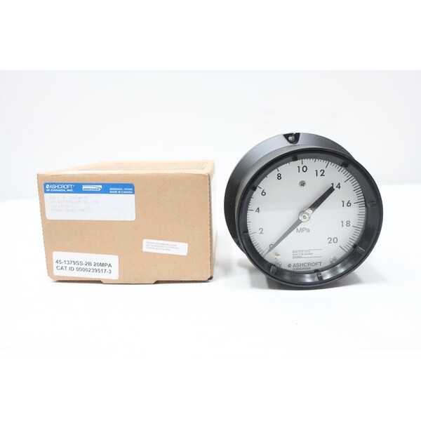 Ashcroft 4-1/2IN 1/4IN 0-20PSI NPT PRESSURE GAUGE 45-1379SS-2B - main